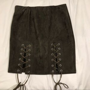 New LF suede skirt
